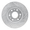 E-Line Drilled & Slotted Silver Brake Rotor, 2005-2020 GM, Position: Front Left - image 1
