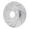 E-Line Drilled & Slotted Silver Brake Rotor, 2005-2020 GM, Position: Front Left - image 2