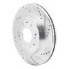 E-Line Drilled & Slotted Silver Brake Rotor, 2005-2020 GM, Position: Front Right - image 2
