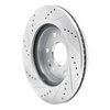 E-Line Drilled & Slotted Silver Brake Rotor, 2005-2020 GM, Position: Front Right - image 4