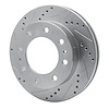 E-Line Drilled & Slotted Silver Brake Rotor, Fits Select GM, Position: Front Left - image 1