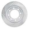 E-Line Drilled & Slotted Silver Brake Rotor, Fits Select GM, Position: Front Right - image 2