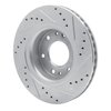 E-Line Drilled & Slotted Silver Brake Rotor, 2006-2009 GM, Position: Front Left - image 2