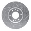 E-Line Drilled & Slotted Silver Brake Rotor, 2006-2009 GM, Position: Front Left - image 4