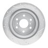 E-Line Drilled & Slotted Silver Brake Rotor, 2007-2020 GM, Position: Rear Left - image 2