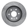 E-Line Drilled & Slotted Silver Brake Rotor, 2007-2017 GM, Position: Front Left - image 3