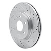 E-Line Drilled & Slotted Silver Brake Rotor, 2007-2017 GM, Position: Front Right - image 1