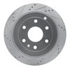 E-Line Drilled & Slotted Silver Brake Rotor, 2007-2017 GM, Position: Rear Left - image 3