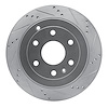 E-Line Drilled & Slotted Silver Brake Rotor, 2007-2017 GM, Position: Rear Right - image 1