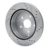 E-Line Drilled & Slotted Silver Brake Rotor, 2009-2020 GM, Position: Rear Left - image 2