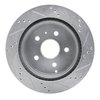 E-Line Drilled & Slotted Silver Brake Rotor, 2009-2020 GM, Position: Rear Left - image 3
