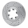 E-Line Drilled & Slotted Silver Brake Rotor, 2009-2012 GM, Position: Front Left - image 2