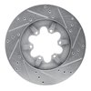 E-Line Drilled & Slotted Silver Brake Rotor, 2009-2012 GM, Position: Front Left - image 4