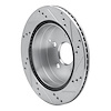 E-Line Drilled & Slotted Silver Brake Rotor, 2010-2017 GM, Position: Rear Left - image 1