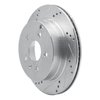 E-Line Drilled & Slotted Silver Brake Rotor, 2010-2017 GM, Position: Rear Left - image 2