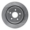 E-Line Drilled & Slotted Silver Brake Rotor, 2010-2017 GM, Position: Rear Left - image 3