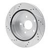 E-Line Drilled & Slotted Silver Brake Rotor, 2010-2017 GM, Position: Rear Right - image 1