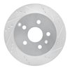 E-Line Drilled & Slotted Silver Brake Rotor, 2010-2017 GM, Position: Rear Right - image 3