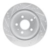 E-Line Drilled & Slotted Silver Brake Rotor, 2010-2017 GM, Position: Rear Right - image 4
