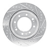 E-Line Drilled & Slotted Silver Brake Rotor, Fits Select GM, Position: Front Left - image 1