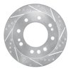 E-Line Drilled & Slotted Silver Brake Rotor, Fits Select GM, Position: Front Right - image 2