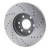 E-Line Drilled & Slotted Silver Brake Rotor, 2015-2020 GM, Position: Front Left - image 2