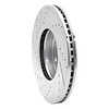 E-Line Drilled & Slotted Silver Brake Rotor, 2015-2020 GM, Position: Front Right - image 1
