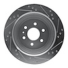E-Line Drilled & Slotted Silver Brake Rotor, 2015-2020 GM, Position: Rear Left - image 1