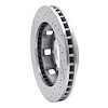 E-Line Drilled & Slotted Silver Brake Rotor, 1971-1991 Fits Multiple Makes/Models, Position: Front Right - image 1