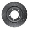 E-Line Drilled & Slotted Silver Brake Rotor, 1998-2006 GM, Position: Front Left - image 2