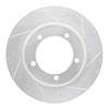 E-Line Drilled & Slotted Silver Brake Rotor, 1998-2006 GM, Position: Front Right - image 1