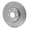 E-Line Drilled & Slotted Silver Brake Rotor, Fits Select GM, Position: Front Left - image 1