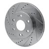 E-Line Drilled & Slotted Silver Brake Rotor, 2009-2020 GM, Position: Front Left - image 2