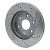 E-Line Drilled & Slotted Silver Brake Rotor, 2009-2020 GM, Position: Front Left - image 3