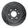 E-Line Drilled & Slotted Silver Brake Rotor, 2009-2020 GM, Position: Front Left - image 4