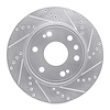 E-Line Drilled & Slotted Silver Brake Rotor, 2009-2020 GM, Position: Front Right - image 1