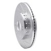 E-Line Drilled & Slotted Silver Brake Rotor, 2009-2020 GM, Position: Front Right - image 2