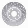 E-Line Drilled & Slotted Silver Brake Rotor, 1989-1993 Fits Multiple Makes/Models, Position: Front Right - image 3