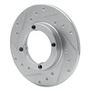 E-Line Drilled & Slotted Silver Brake Rotor, 1985-1994 GM, Position: Front Left - image 1