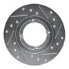 E-Line Drilled & Slotted Silver Brake Rotor, 1985-1994 GM, Position: Front Left - image 2