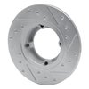 E-Line Drilled & Slotted Silver Brake Rotor, 1985-1994 GM, Position: Front Left - image 3