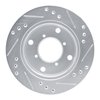 E-Line Drilled & Slotted Silver Brake Rotor, 1989-2001 GM, Position: Front Left - image 3