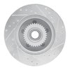 E-Line Drilled & Slotted Silver Brake Rotor, 1991-1996 GM, Position: Front Left - image 2