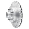 E-Line Drilled & Slotted Silver Brake Rotor, 1991-1996 GM, Position: Front Left - image 3