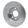 E-Line Drilled & Slotted Silver Brake Rotor, 1988-1989 GM, Position: Front Left - image 1