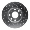 E-Line Drilled & Slotted Silver Brake Rotor, 1988-1989 GM, Position: Front Left - image 2