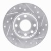 E-Line Drilled & Slotted Silver Brake Rotor, 1988-1989 GM, Position: Front Right - image 2