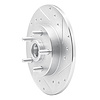 E-Line Drilled & Slotted Silver Brake Rotor, 1984-1987 GM, Position: Front Right - image 1