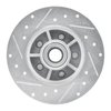 E-Line Drilled & Slotted Silver Brake Rotor, 1984-1987 GM, Position: Front Right - image 2