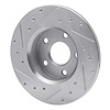 E-Line Drilled & Slotted Silver Brake Rotor, 1984-1987 GM, Position: Rear Right - image 1